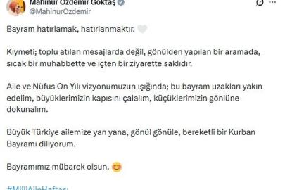 Bakan Göktaş'tan 'Kurban Bayramı' mesajı
