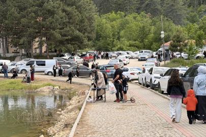 Laçin Yeşil Göl Mesire Alanı'nda yoğunluk oluştu