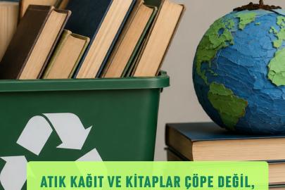 Marmaris'te atık kağıt ve kitaplar geri dönüşüme kazandırılıyor