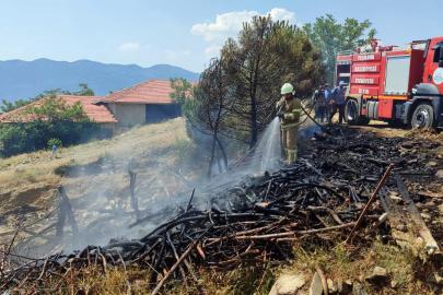 Bahçe yangını büyümeden söndürüldü